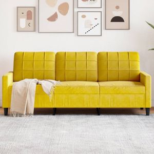 3-Sitzer-Sofa Gelb 180 cm Samt vidaXL