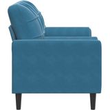 vidaXL Tweezitsbank met sierkussens 140 cm fluweel blauw