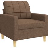 Vidaxl - 4-tlg. Sofagarnitur mit Fußhocker Braun Stoff