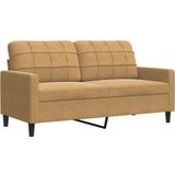 vidaXL 3-delige Loungeset met kussens fluweel bruin