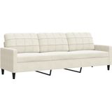 vidaXL 4-delige Loungeset met kussens fluweel crèmekleurig