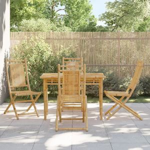 vidaXL - Tuinstoelen - 4 - st - inklapbaar - 46x66x99 - bamboe