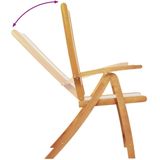 vidaXL - Tuinstoelen - inklapbaar - 6 - st - massief - acaciahout - en - textileen