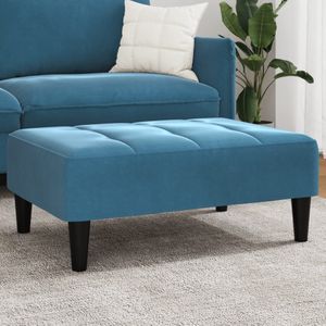 Fußhocker Blau 77x55x31 cm Samt Vidaxl