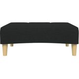 Fußhocker Schwarz 77x55x31 cm Stoff Vidaxl
