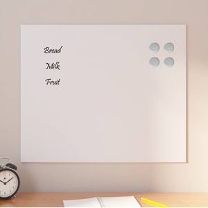 Magnettafel Wandmontage Weiß 60x50 cm Hartglas vidaXL