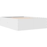 vidaXL - Bedframe - LED - massief - hout - witx200 - cm