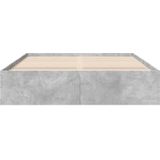 vidaXL - Bedframe - bewerkt - hout - betongrijsx200 - cm