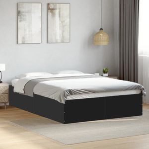 vidaXL Bettgestell Schwarz 120x200 cm Holzwerkstoff