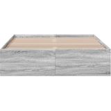 vidaXL - Bedframe - bewerkt - hout - grijs - sonoma - eikenkleurigx200 - cm