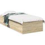 vidaXL Bedframe bewerkt hout sonoma eikenkleurig 100x200 cm
