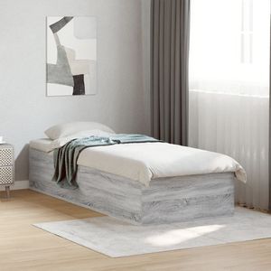 vidaXL Bettgestell Grau Sonoma 90x190 cm Holzwerkstoff