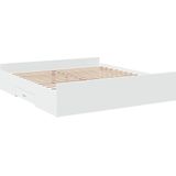 vidaXL Bedframe met lades bewerkt hout wit 200x200 cm