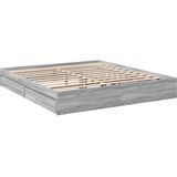 vidaXL Bedframe met lades bewerkt hout grijs sonoma eiken 180x200 cm