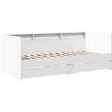 vidaXL Slaapbank - Wit - Hout - Met Lades