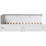 vidaXL Slaapbank - Wit - Hout - Met Lades