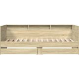 vidaXL - Slaapbank - met - lades - zonder - matrasx200 - cm - sonoma - eikenkleurig