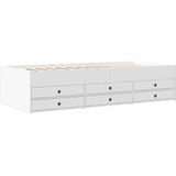vidaXL - Slaapbank - met - lades - zonder - matras - 100x200 - cm - wit