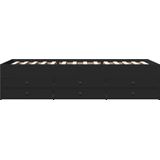 vidaXL - Slaapbank - met - lades - zonder - matras - 90x200 - cm - zwart