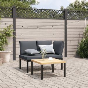 vidaXL Tuinbank Kunststof Antraciet Tuin Buiten Bank Bankje Terrasbank Terras