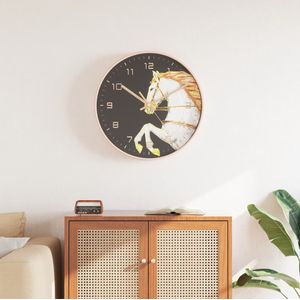 Wandklok - Goud/Wit - Polystyreen/Glas - 29,5 cm