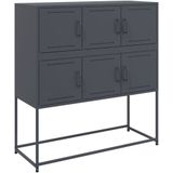 Sideboard Anthrazit 100,5x39x107 cm Stahl Vidaxl