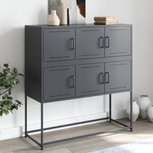 Sideboard Anthrazit 100,5x39x107 cm Stahl Vidaxl