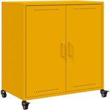 vidaXL Sideboard Senfgelb 68,5x39x72 cm Stahl