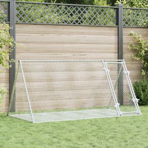 vidaXL - Konijnenkooi - 200x105x91 - cm - gegalvaniseerd - staal - zilverkleurig