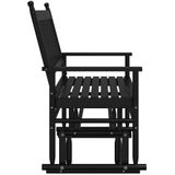 vidaXL - Schuifbankje - 118x70x104,5 - cm - massief - populierenhout - zwart