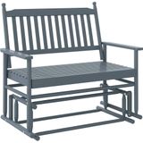 vidaXL Schaukelbank Grau 118x70x104,5 cm Massivholz Pappel
