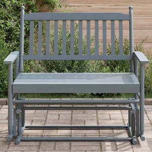 Schaukelbank Grau 118x70x104,5 cm Massivholz Pappel Vidaxl
