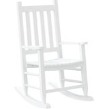 vidaXL - Schommelstoelen - 2 stuks - Wit - Massief Populierenhout