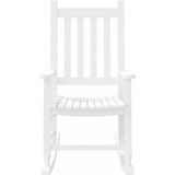 vidaXL - Schommelstoelen - 2 stuks - Wit - Massief Populierenhout