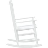 vidaXL - Schommelstoelen - 2 stuks - Wit - Massief Populierenhout