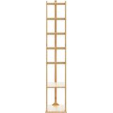 vidaXL - Kapstok - met - haken - en - schappen - 38,5x30x156 - cm - bamboe
