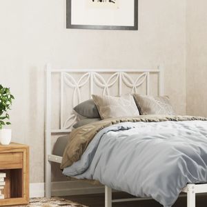 vidaXL Kopfteil Metall Weiß 80 cm