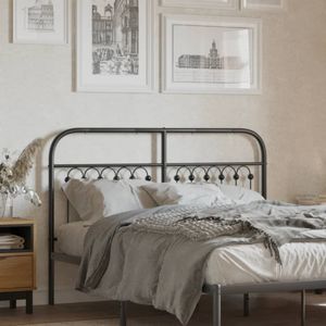 Kopfteil Metall Schwarz 135 cm Vidaxl
