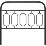 vidaXL - Hoofdbord - 107 - cm - metaal - zwart