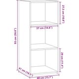 vidaXL Sideboard Weiß 40x41x93 cm Holzwerkstoff