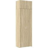 vidaXL Opbergkast 70x42,5x225 cm bewerkt hout sonoma eikenkleurig