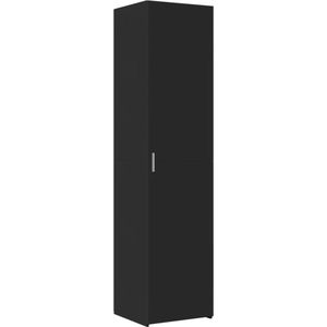 vidaXL - Hoge Kast - Zwart - Bewerkte Hout