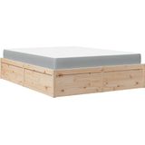 vidaXL - Bed - met - matras - massief - grenenhoutx200 - cm