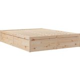 vidaXL Bed - Massief Grenenhout - Inclusief Pocketveringmatras - 140x200 cm