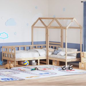 vidaXL Kinderbedset met huisje massief grenenhout 80x200 cm