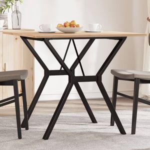 vidaXL Esstisch Y-Gestell 80x80x75 cm Massivholz Kiefer und Stahl