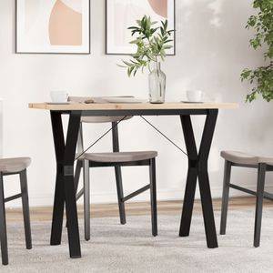 vidaXL Eettafel Y-frame 100x50x75,5 cm massief grenenhout en staal