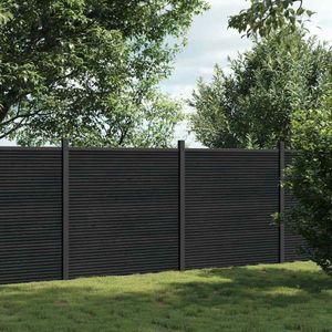 vidaXL - Schuttingpaneel - 353x186 - cm - HKC - grijs