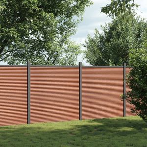 vidaXL Schuttingpaneel 353x186 cm HKC bruin