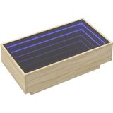 vidaXL - Salontafel - met - LEDx50x30 - cm - bewerkt - hout - sonoma - eikenkleurig